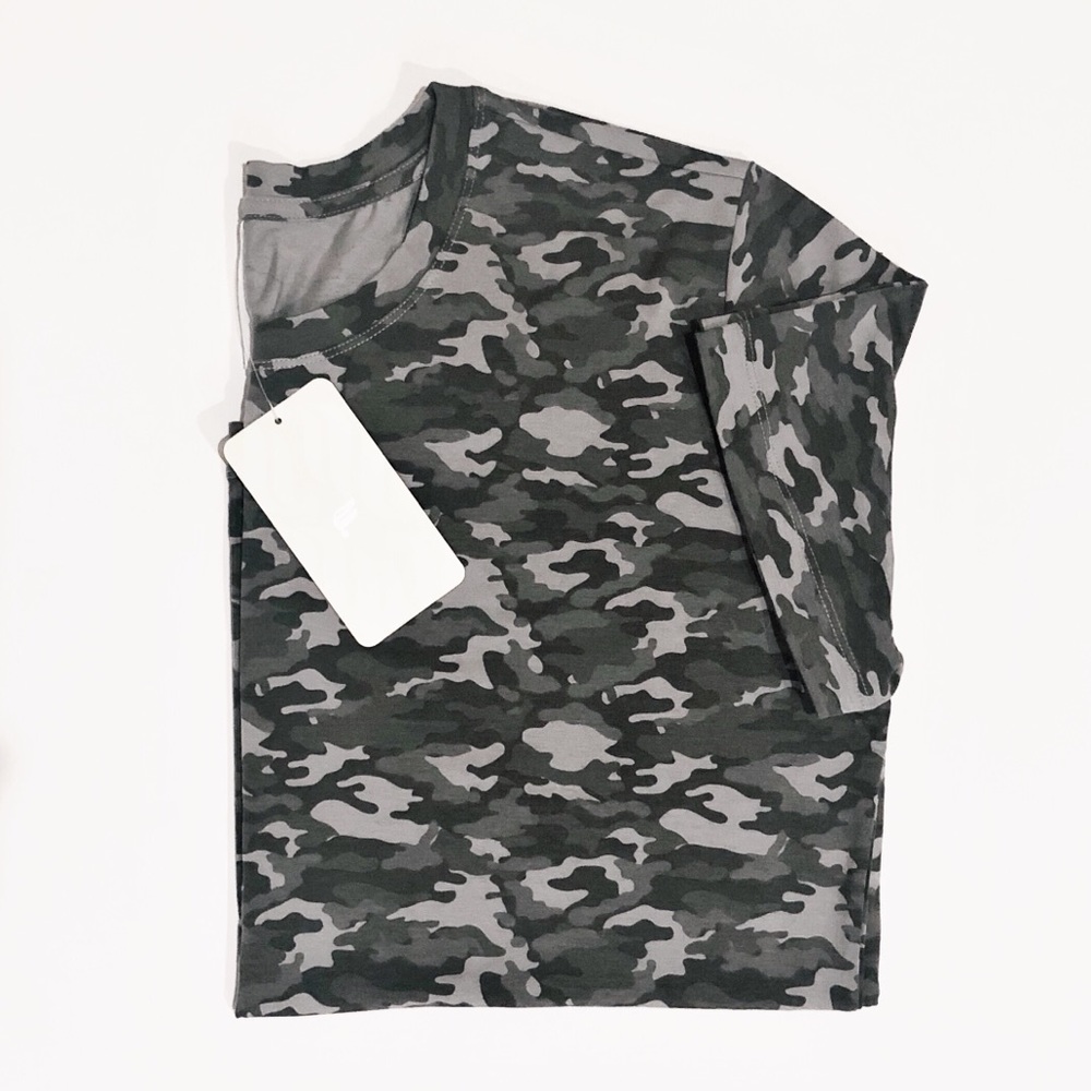 Fabletics | Camo Crew Neck Tee (NWT)